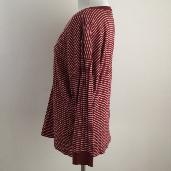 by Anthropologie V-Neck Striped Top l - Picture 4 of 8